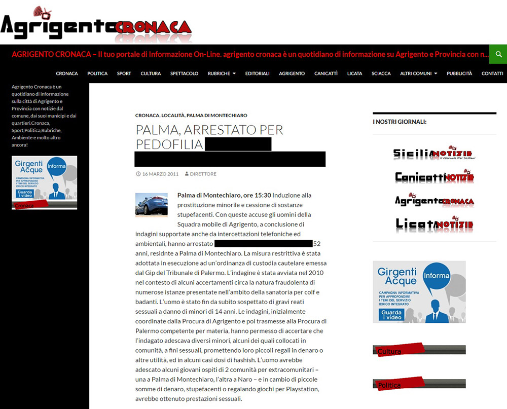 Uomo arrestato per induzione alla prostituzione minorile e cessione di stupefacenti